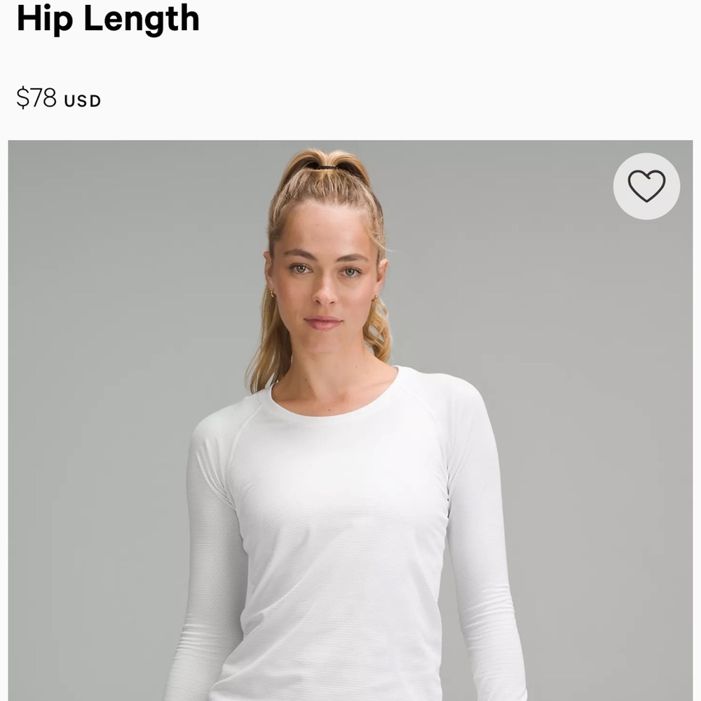 Women's White Long Sleeve Top